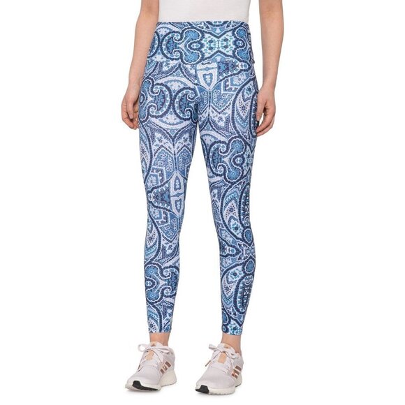 ONZIE High Midi Leggings Paisley - High Waist Blue - Picture 1 of 2